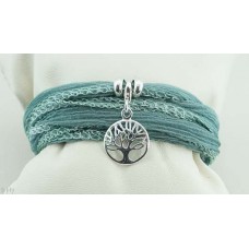 Tree of life with silk bracelet/necklace 